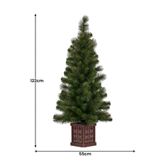 Christabelle 4ft Christmas Tree Glittery Gold Pine Led Multi Lights Xmas Decor
