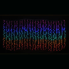 LED Curtain Lights Rainbow Color available in 2 sizes - 1.8 meter