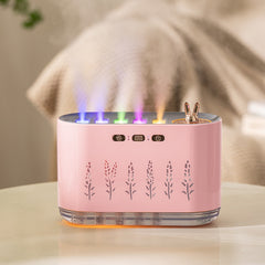 Pink Dynamic Color Changing Humidifier - Sound Control & Auto Shut-Of