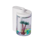White Mini USB Micro Landscape Humidifier - 260ml Cool Mist Maker with LED Light
