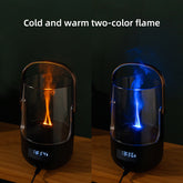 Creative Retro Flame Essential Oil Diffuser - Portable Humidifier for Office, Bedroom & Camping