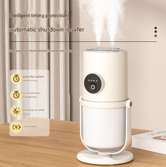 Beige + Base ortable Desktop Dual-Spray Humidifier with Air Purification for Office and Bedroom