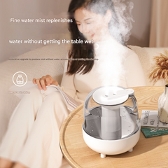 Green 3.5L Smart Cool Mist Humidifier with Dual Nozzle & Digital Display - Ultra-Quiet Air Purifier for Bedroom and Office