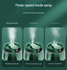 Green 3.5L Smart Cool Mist Humidifier with Dual Nozzle & Digital Display - Ultra-Quiet Air Purifier for Bedroom and Office