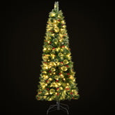 Jingle Jollys Christmas Tree 1.8M LED Xmas Tree Party Decorations Red Barries