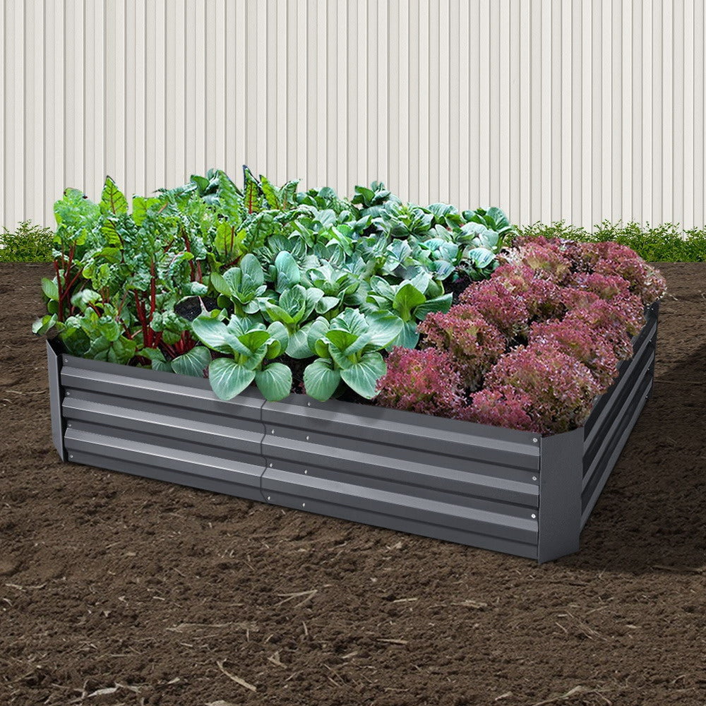 Raised Garden Bed 150x90cm Planter Box Raised Container Galvanised Steel
