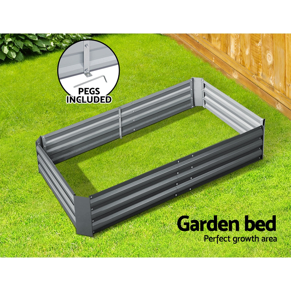 Raised Garden Bed 150x90cm Planter Box Raised Container Galvanised Steel