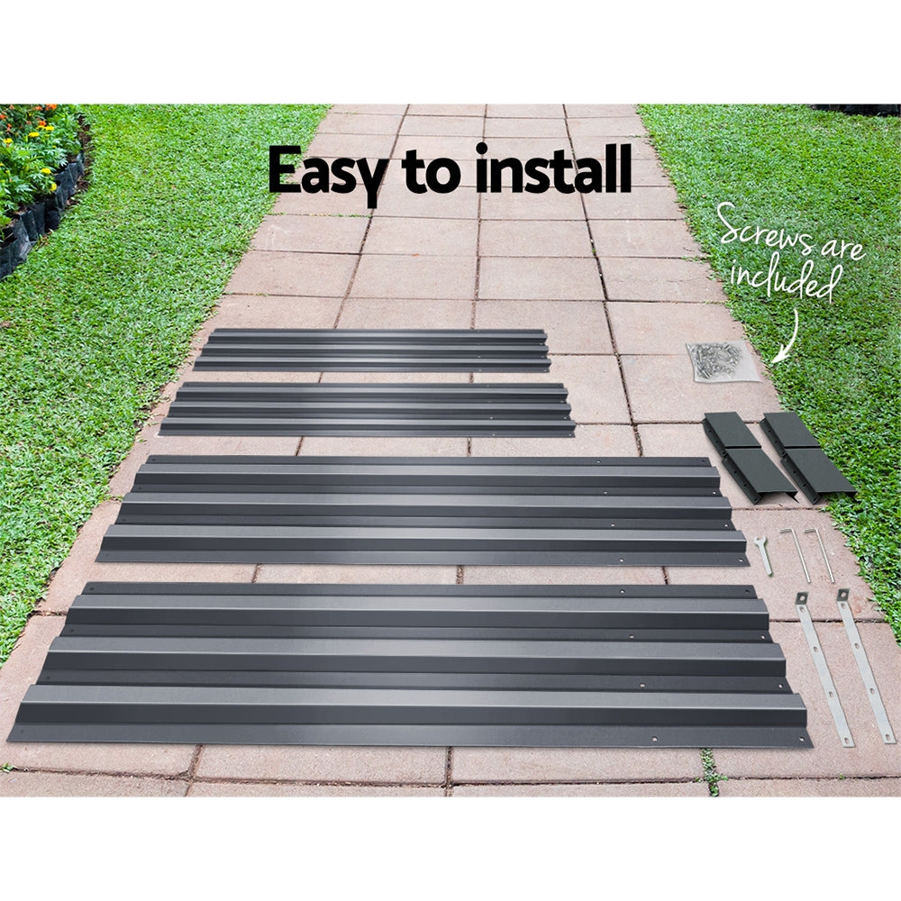 Raised Garden Bed 150x90cm Planter Box Raised Container Galvanised Steel