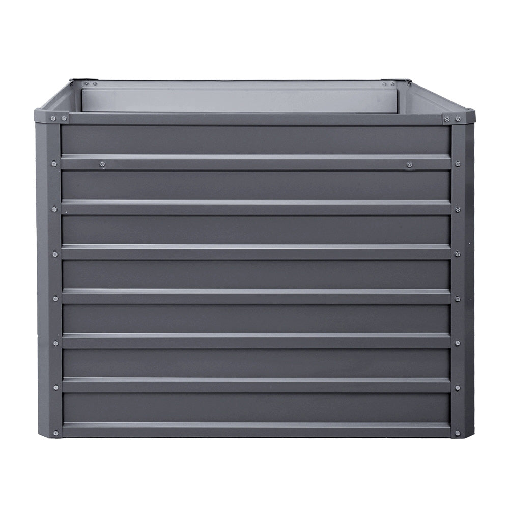 Raised Garden Beds 2 of 100x100x77cm Planter Box Galvanised