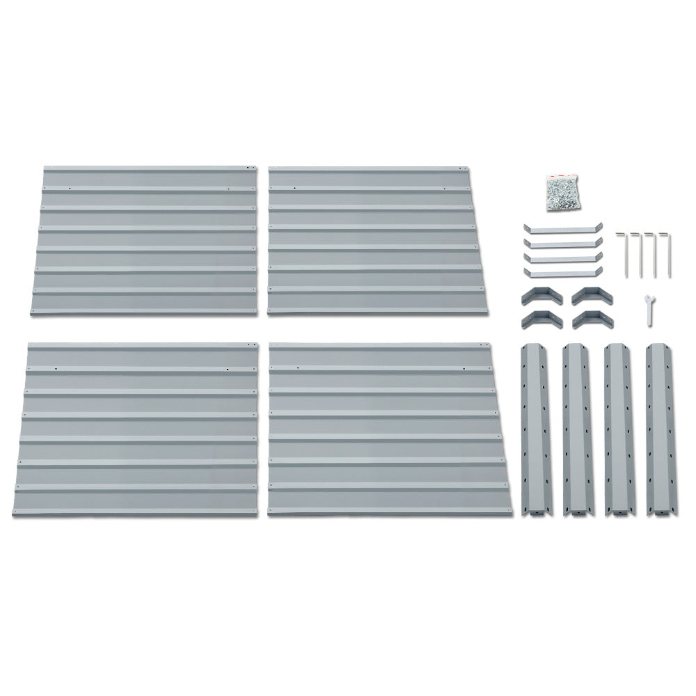 Raised Garden Beds 2 of 100x100x77cm Planter Box Galvanised