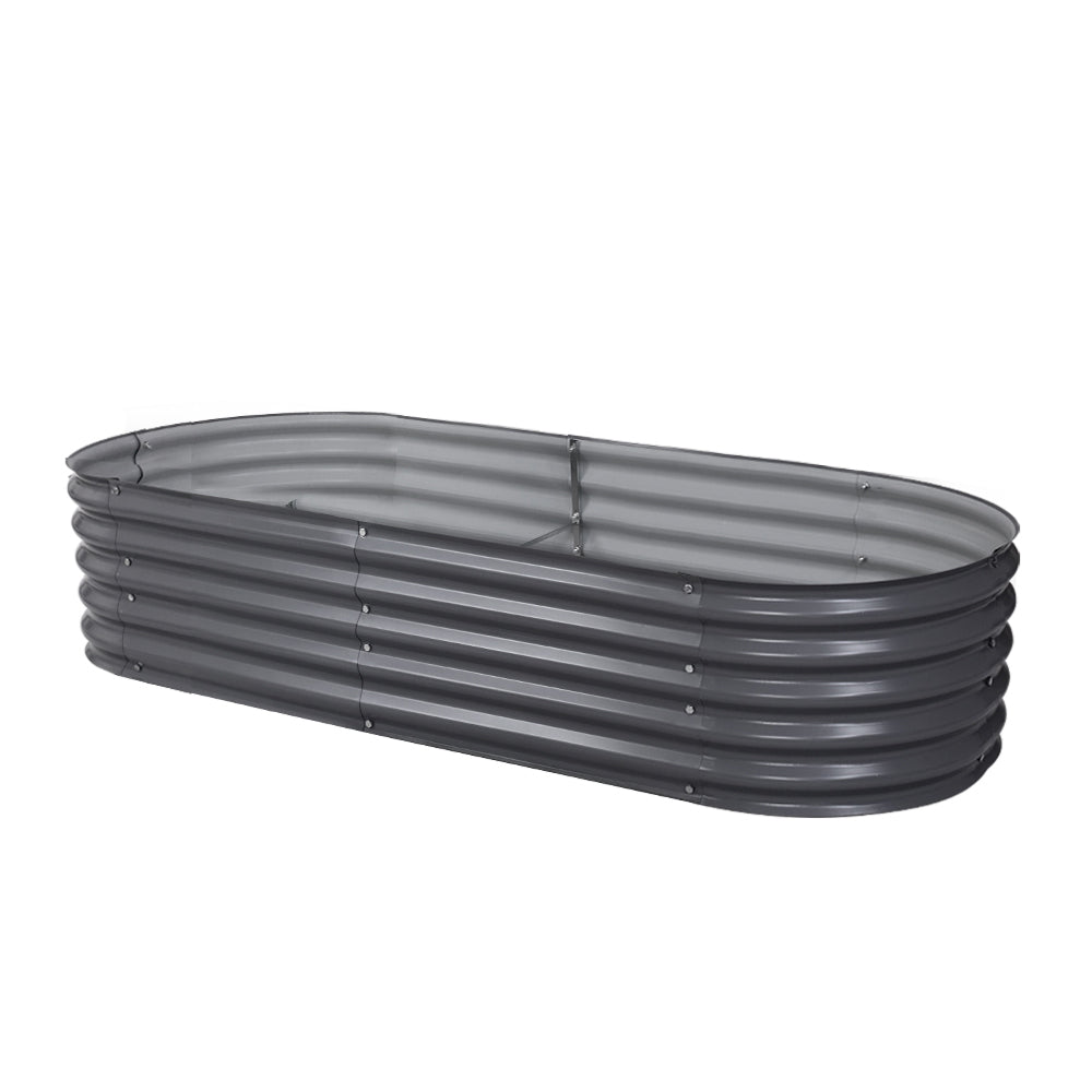 Raised Garden Bed Oval Planter Box - 160X80X42cm