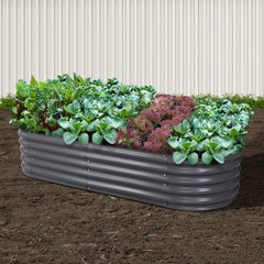 Raised Garden Bed Oval Planter Box - 160X80X42cm