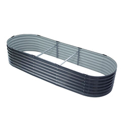 Raised Garden Bed Oval Planter Box - 240X80X42cm  Planter Box