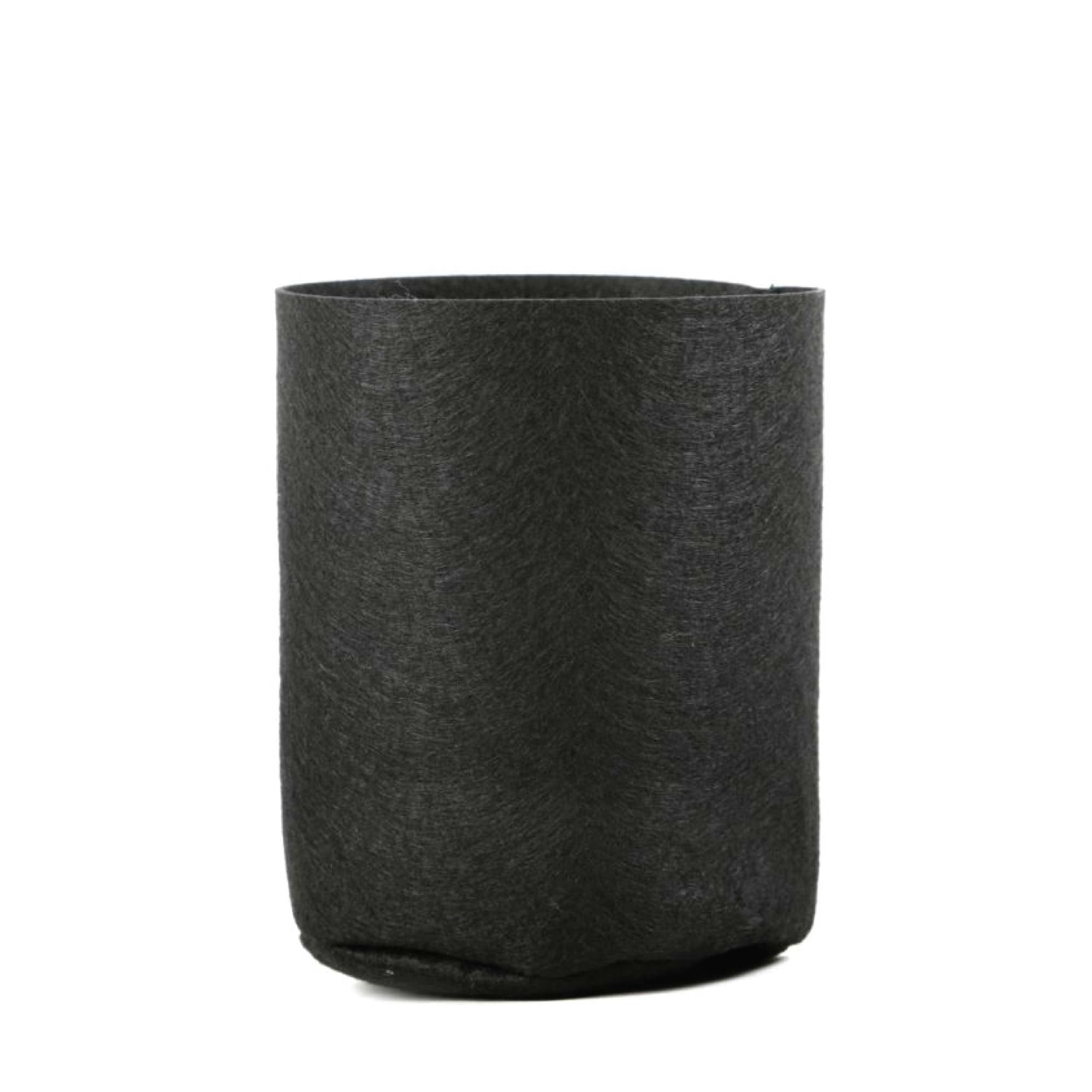 6 Pck 0.6 Gallon Fabric Flower Pots 2.4L Garden Planter Bags Black Felt Root Pouch