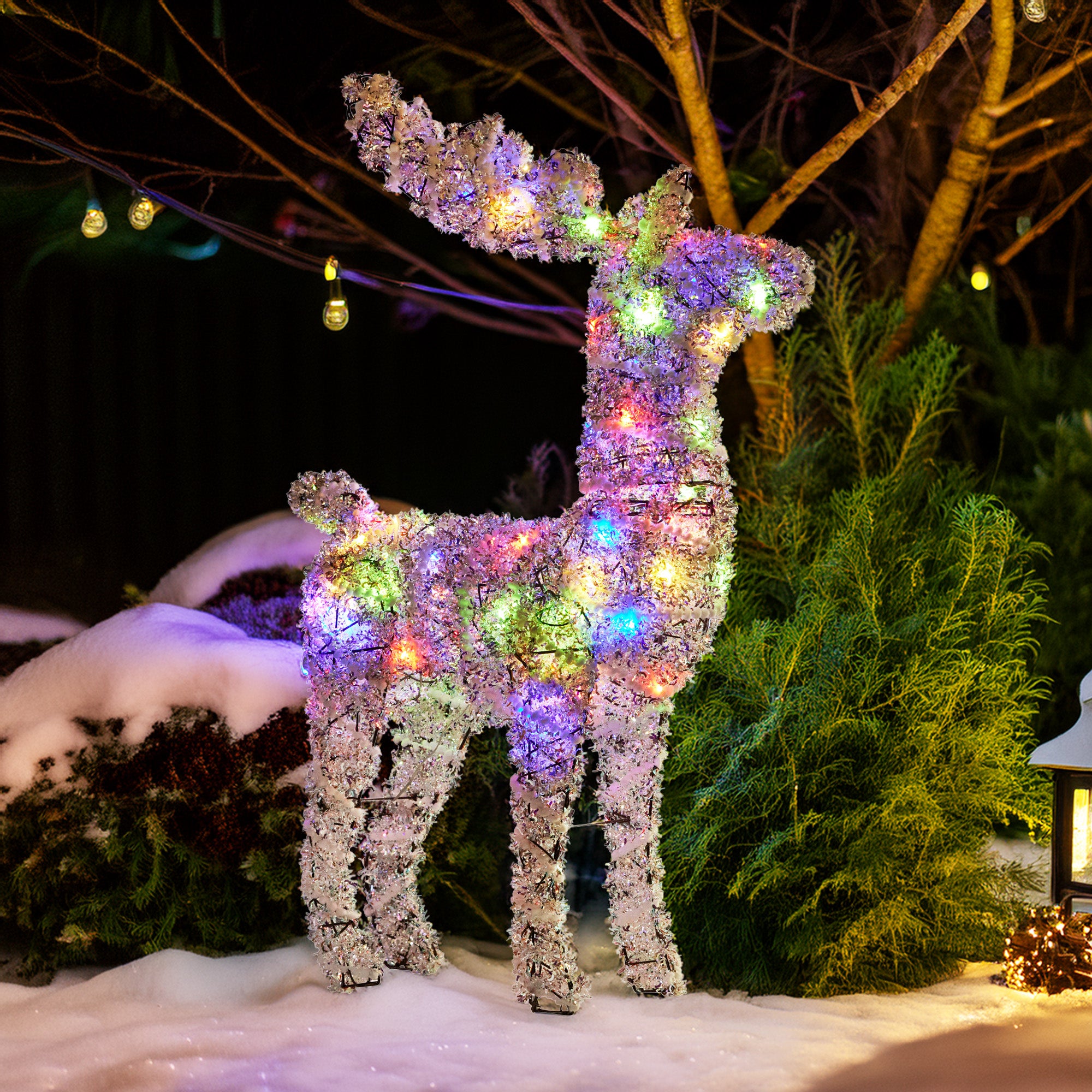 Christabelle 112cm Animated Reindeer Christmas LED Lights Indoor Outdoor Yard Statue Decoration