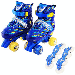 Kids Double-row Roller Skates - Full-flash White Size s - Pink