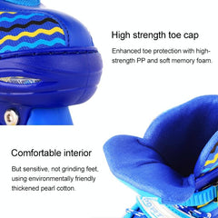 Kids Double-row Roller Skates - Full-flash White Size s - Pink