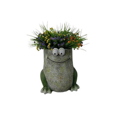 Quirky Frog Planter w Hole + Plug 26cm