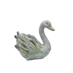 Elegant Swan Planter w Hole + Plug 34cm
