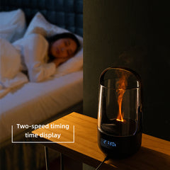 Creative Retro Flame Essential Oil Diffuser - Portable Humidifier for Office, Bedroom & Camping