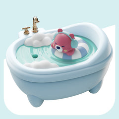 Adorable Bathtub Humidifier with Colorful Night Light - USB-C, 340ml, Auto Shut-Off(Blue Bear)