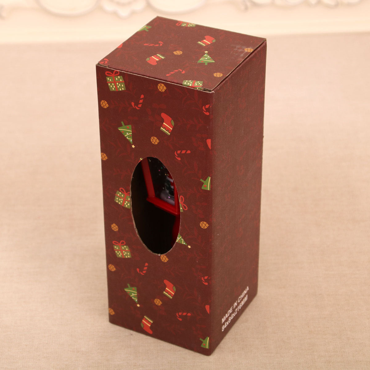 Festive LED Christmas Snow Globe Lantern - Glittering Tabletop Decoration with Santa/Snowman Scene, Dual Power(Bronze)