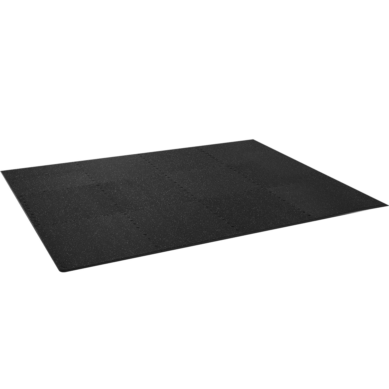 VEVOR 12 PCS 14 mm Thick Gym Floor Mats, 24" x 24" EVA Foam & Rubber Top Interlocking Workout Floor Mats with 4.5 m² Coverage, Waterproof Exercise Puzzle Flooring for Gym, Home, Garage, Basemen