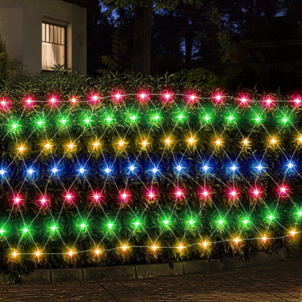 Jingle Jollys Christmas Lights 5Mx3M Net String Light 600 LED Colourful Beads